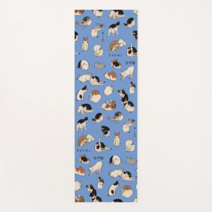Japanische Katzen (farbänderbar) Yogamatte