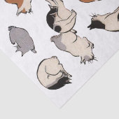 Japanische Katzen (Farbwechsel im Hintergrund mögl Seidenpapier (Detail)