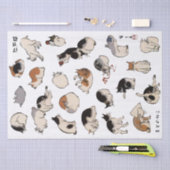 Japanische Katzen (Farbwechsel im Hintergrund mögl Seidenpapier (Handwerk)