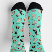 Japanische Katzen (hintergrundfarbe anpassbar) Socken (Oben)