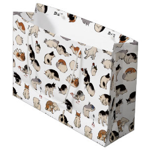 Japanische Katzen, Hiroshige, Ukiyo-e Große Geschenktüte