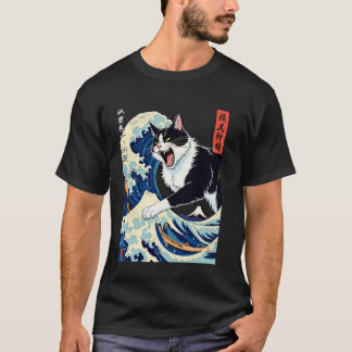 Japanische Katzen Kawaii Japan Katze & Kanagawa-We T-Shirt