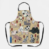 Japanische Katzen, Kuniyoshi, Ukiyo-e Schürze (Vorderseite)