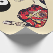 JAPANISCHE KATZEN, ROTE TATTOOS, YIN YANG GESCHENKPAPIER (Ecke)