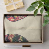 JAPANISCHE KATZEN, ROTE TATTOOS, YIN YANG SEIDENPAPIER (Geschenk)