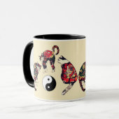 JAPANISCHE KATZEN, ROTE TATTOOS, YIN YANG TASSE (Vorderseite Links)