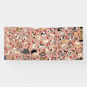 Japanische Katzen Ukiyo-e Funny kitty Banner
