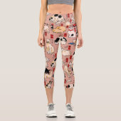 Japanische Katzen Ukiyo-e Funny kitty Capri Leggings (Vorderseite)