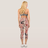 Japanische Katzen Ukiyo-e Funny kitty Capri Leggings (Rückseite)