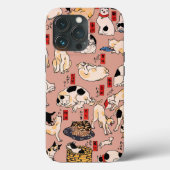 Japanische Katzen Ukiyo-e Funny kitty Case-Mate iPhone Hülle (Rückseite)