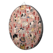 Japanische Katzen Ukiyo-e Funny kitty Dartscheibe (Vorderseite rechts)