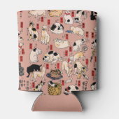 Japanische Katzen Ukiyo-e Funny kitty Dosenkühler (Rückseite)