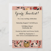 Japanische Katzen Ukiyo-e Funny kitty Einladung (Vorderseite)