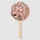 Japanische Katzen Ukiyo-e Funny kitty Fächer (Rückseite)