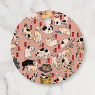 Japanische Katzen Ukiyo-e Funny kitty Geschenkanhänger