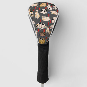 Japanische Katzen Ukiyo-e Funny kitty Golf Headcover