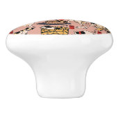 Japanische Katzen Ukiyo-e Funny kitty Keramikknauf (Seitenansicht)