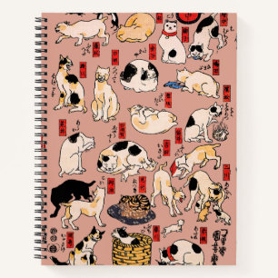 Japanische Katzen Ukiyo-e Funny kitty Notizblock