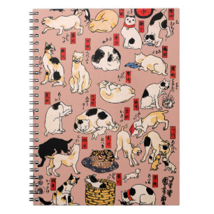 Japanische Katzen Ukiyo-e Funny kitty Notizblock