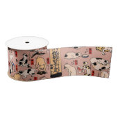 Japanische Katzen Ukiyo-e Funny kitty Satinband (Spule)
