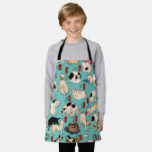 Japanische Katzen Ukiyo-e Funny kitty Schürze (Getragen)