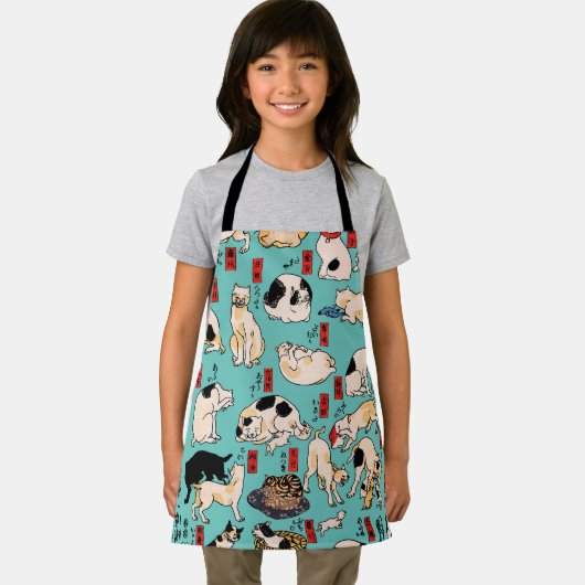 Japanische Katzen Ukiyo-e Funny kitty Schürze (Insitu)