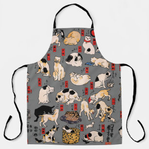 Japanische Katzen Ukiyo-e Funny kitty Schürze