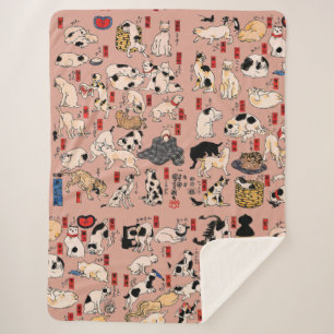 Japanische Katzen Ukiyo-e Funny kitty Sherpadecke