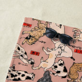 Japanische Katzen Ukiyo-e Funny kitty Strandtuch (Beispiel)
