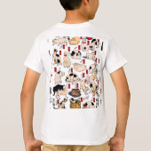 Japanische Katzen Ukiyo-e Funny kitty T-Shirt (Rückseite)