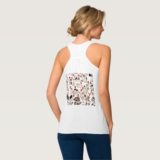 Japanische Katzen Ukiyo-e Funny kitty Tank Top (Rückseite Vollansicht)