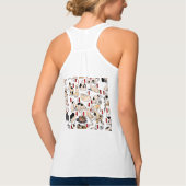 Japanische Katzen Ukiyo-e Funny kitty Tank Top (Rückseite)