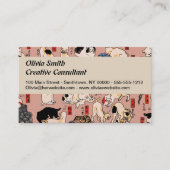 Japanische Katzen Ukiyo-e Funny kitty Visitenkarte (Vorderseite)