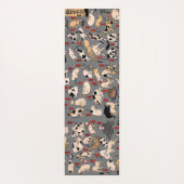 Japanische Katzen Ukiyo-e Funny kitty Yogamatte (Rückseite)