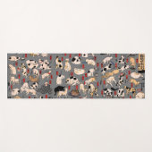 Japanische Katzen Ukiyo-e Funny kitty Yogamatte (Vorderseite (Horizontal))