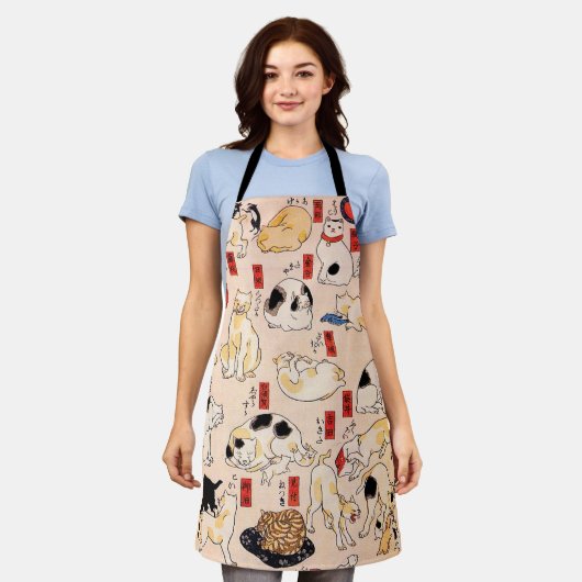 Japanische Katzen von Utagawa Kuniyoshi  Schürze (Getragen)