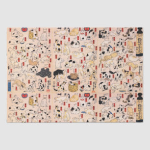Japanische Katzen von Utagawa Kuniyoshi Tissue Pap Seidenpapier