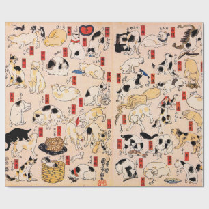 Japanische Katzen von Utagawa Kuniyoshi Wrapping P Geschenkpapier