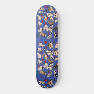 Japanische Katzen Woodblock ukiyo-e Vintag Kitty Skateboard