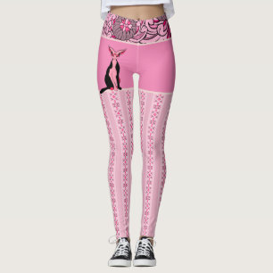 Japanische Katzenmotive & Chrysantheme Leggings