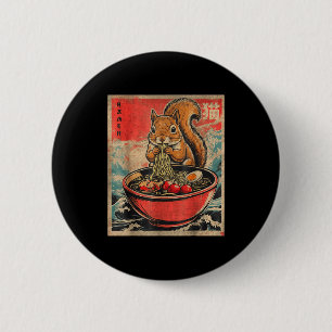 Japanische Kawaii-Eichhörnchen, die Ramen-Anime-Ge Button