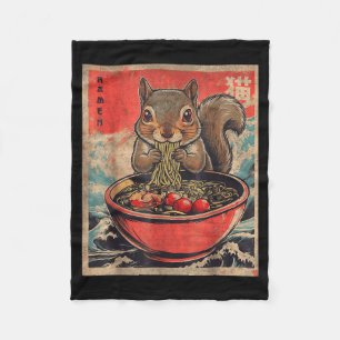 Japanische Kawaii-Eichhörnchen essen Ramen Anime-G Fleecedecke
