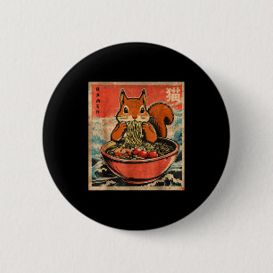 Japanische Kawaii Eichhörnchen Ramen Anime Geschen Button