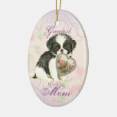 Japanische Keramik Herzliche Mama Keramik Ornament (Links)