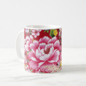 Japanische Kimono-Blumen Kaffeetasse (Vorderseite Links)