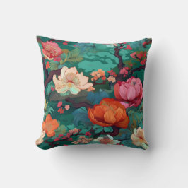 Japanische Kimono Fabric Sakura und Birne Kissen