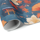 Japanische Kimono Fabric-Verpackung Geschenkpapier (Rolleneckpunkt)