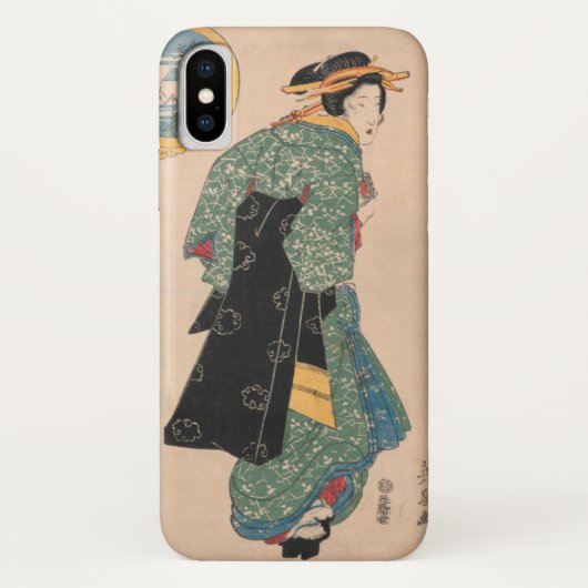 Japanische Kimono Frau: Ukiyo-e Woodblock Print Case-Mate iPhone Hülle (Rückseite)