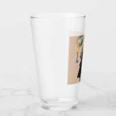 Japanische Kimono Frau: Ukiyo-e Woodblock Print Glas (Rechts)