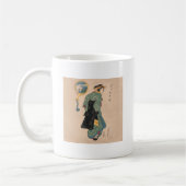 Japanische Kimono Frau: Ukiyo-e Woodblock Print Kaffeetasse (Links)